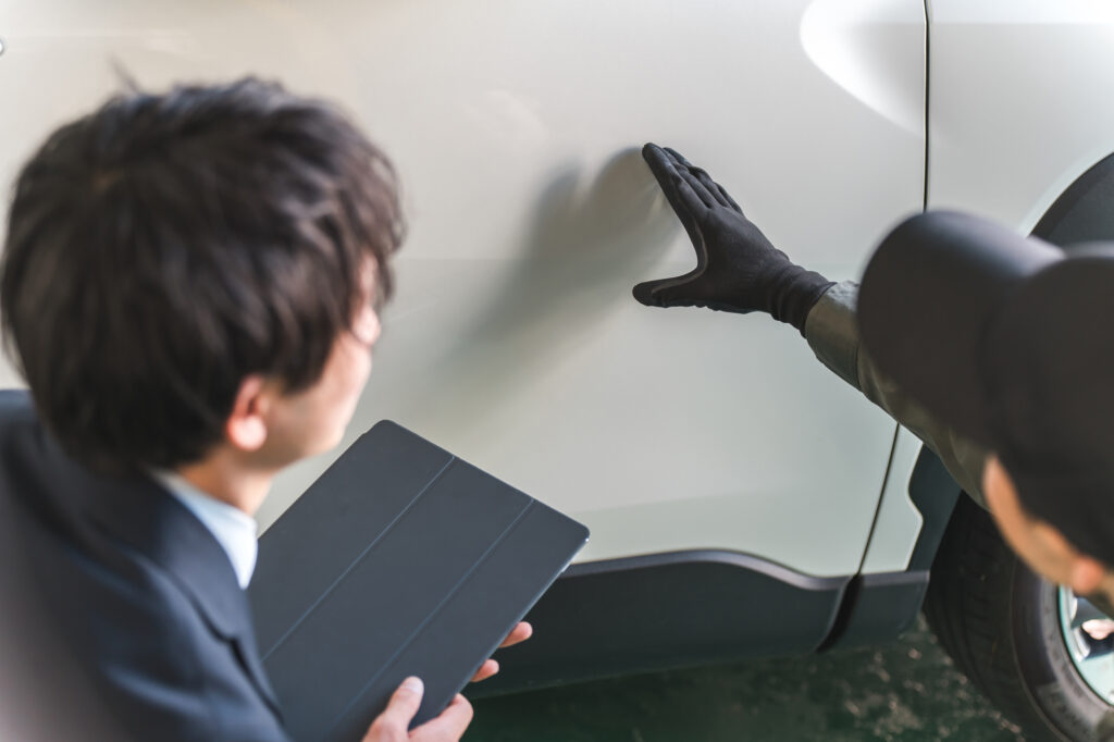 外装損傷の確認作業イメージ